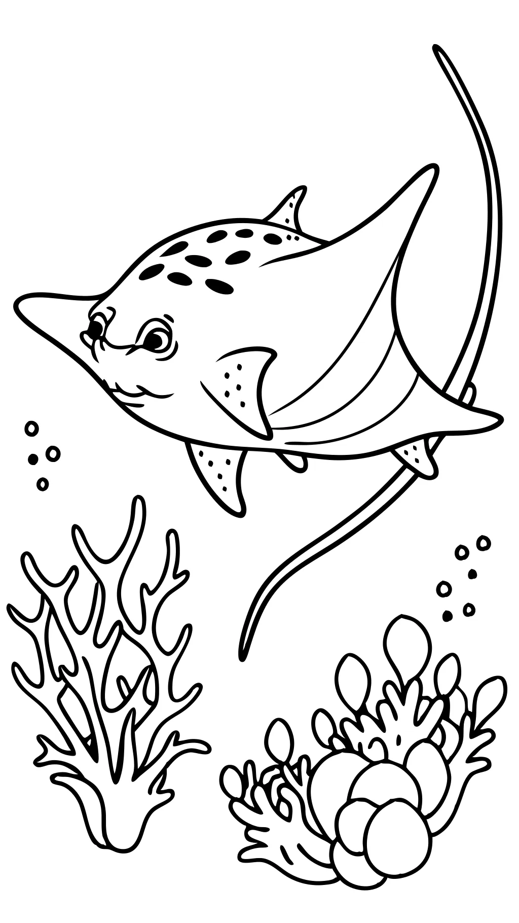 manta ray coloring page